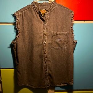 Harley Davidson Sleeveless Denim